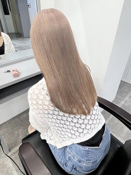 ペレ 栄店(PELE) デザインカラー/レイヤーカット/ウェットヘア/オリーブベージュ