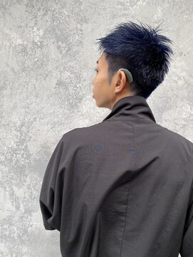 ネイロ 錦糸町(NeiRo) メンズハイトーンブルーカラーブリーチ2回ダークブルー