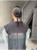 bibito ヘアセット　ヘアアレンジ　タイトアレンジ　ツイン