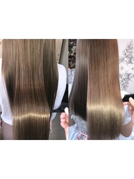 髪質に合わせてベストなご提案◎GIENおすすめナチュラル縮毛矯正/酸性ストレートはカラー同時施術OK