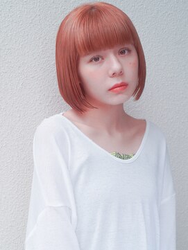 レジュアル(RESSUAL) 切りっぱなしボブエアリーロング美髪ピンクブラウン