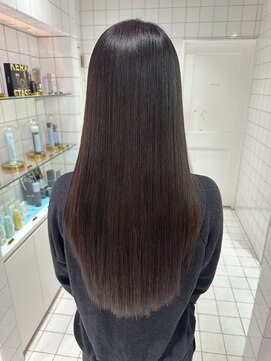 ロンドルーチェ 心斎橋(Lond luce) ダークアッシュ/ミディアムレイヤーカット［髪質改善/縮毛矯正］