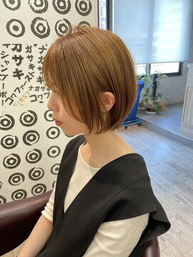 コワファーストナガサキシャンプーボーイ(COIFF1RST NAGASAKI SHAMPOO BOY) 大人可愛い20代30代40代黒髪前下がりショートボブ丸みショート◎