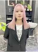 韓国風《ペールピンク》ハイトーン/ケアブリーチ/ダブルカラー