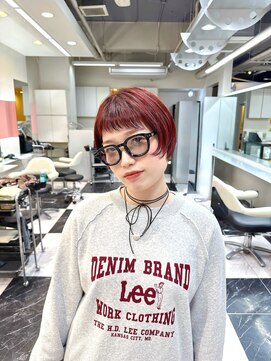 テテ(TETE) ショート/マッシュショート/ワインレッド