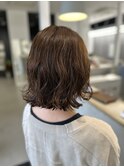 ゆるふわ切りっぱなしボブパーマ