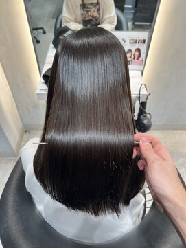 ロンドジェネルーズ 柏(Lond generous) 韓国顔周り縮毛正髪質改善レイヤー前髪カット韓国風へアボブ