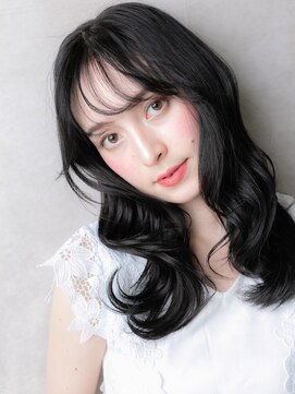 カバーヘアアンドスパ ブリス 浦和(COVER HAIR&SPA bliss) 黒髪アッシュバタフライカット韓国風巻きロング311W浦和30代40代