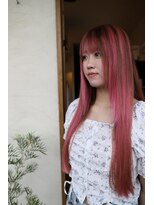 ヘア デザイン ギタ(HAIR DESIGN GHITA) ハイライトからのピンク