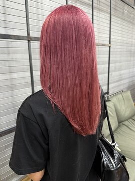 ロックス バイ マグ 松本(rocks BY MAG) 小顔見せレイヤーカット◎ピンクカラーメブリーチカラー