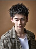 MEN’S HAIR/ブルーブラック/フェザーパーマ/渋谷ア