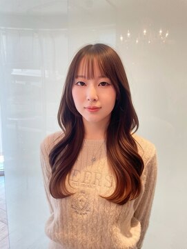 ヘアメイク シュシュ(Hair make chou chou) くびれ巻き　顔まわりカット　韓国ヘア　髪質改善