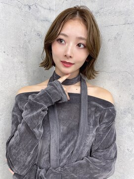 リミットバイアフィナー 大宮店(limit by Afinar) くびれボブ/レイヤーボブ/オリーブベージュ