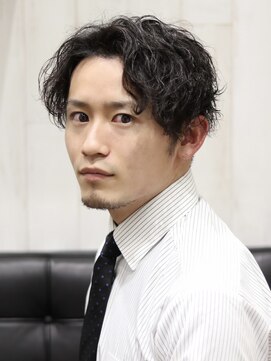 ヨシザワインク プレミアム 横浜 桜木町店(YOSHIZAWA Inc. PREMIUM) 30代40代黒髪爽やかカジュアルスパイラルパーマ