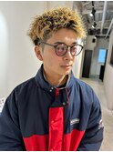 【岡山/メンズパーマ】スパイキーショート×ハイトーン