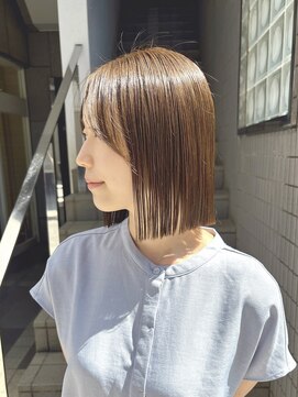 フェイス 石川町 (FACE) ボブ×切りっぱなしボブ×オリーブカラー×透明感カラー×横浜