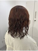 パーマスタイル×オレンジカラー