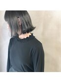 赤み除去!暗髪グレーで透明感!
