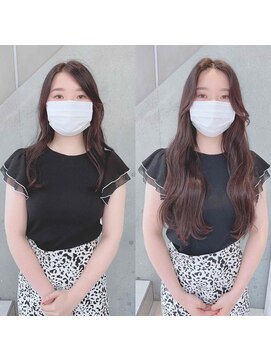 アフィーロ(ACHFILO) 前髪エクステ20代30代大人女子　ココアブラウン　韓国人風透け感