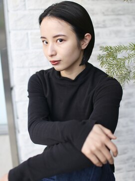 バース(BIRTH) 天神【BIRTH】寒色系カラー×耳掛けタイトボブ　4