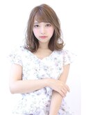 オリーブカラーハイライトカラー小顔セミウェットウェーブ