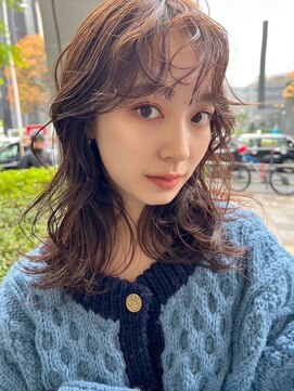 フリティ 大阪西梅田店(friity) ベージュインナーカラーショートボブレイヤーミディアム前髪