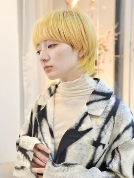 エムスラッシュ たまプラーザ(M.SLASH) 金髪/ハイトーンカラー/マッシュショート/ウルフ/たまプラーザ