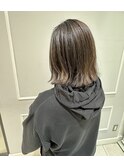 (銀座) 切りっぱなしボブ ナチュラルハイライト