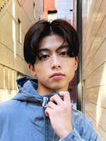 艶センターパートニュアンスパーマカルマパーマダークアッシュ