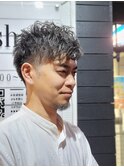 メンズ  2ブロック カジュアルパーマ