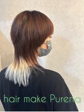 プレナ(hair make Purena) ウルフカット、インナーカラー