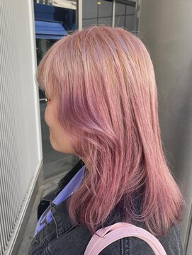 バディ 中野駅前店(BUDDY) ピンクバレイヤージュ【中野美容室/阿佐ヶ谷/高円寺/ブリーチ】