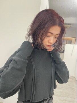 エンドリンク(endlink) ミニウルフチェリーブラウンボブショートミルクティーベージュ