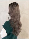 ロングくびれヘア韓国ヘアおくれ毛美髪_ba546762