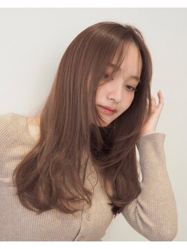 ノイ(noi) 顔周りレイヤーカットくびれヘアミルクティーベージュカラー