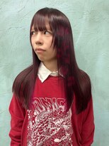 カー(KAH)&nbsp;ヒョウ柄　レオパード　デザインカラー　赤　ピンク