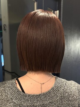 ラフ 新宿(Laff) ミニボブ　切りっぱなしボブ　髪質改善　外ハネボブ　ヘアセット