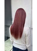 #レッド#髪質改善#エアーストレート