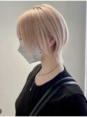 【ショートウルフ】ホワイトミルクティー ハイトーン