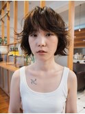 クセ毛風ボブパーマ <若林>