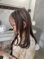 ヘアーワークスヴィクサス 諫早店(HAIR WORKS VIXUS)&nbsp;柔らかベージュのコントラストハイライト