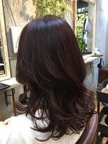 ロダット 横浜(LODAT by little)&nbsp;ワインレッド×外ハネミディ【LODAT横浜】