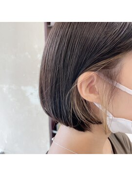 ファブ 千葉店(FaB) ぱつっとボブ/ボブ/カーキグレージュ/大人かわいい[千葉駅]