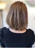 20代30代ナチュラルくびれボブ毛先パーマ肩ラインモテ髪
