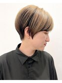 やわらかいベージュカラーで一味違うショートスタイル【赤羽】