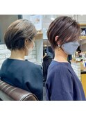 前下がり/絶壁解消/ひし形/大人ショートボブ/30代/40代★西★