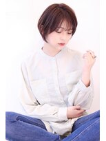オーロ 宝塚店(ORO)&nbsp;【大人可愛いひし形30代40代丸みショコラアッシュショートボブ】