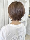 福山市美容室Caary くびれ外ハネボブ 大人女子ヘアスタイル