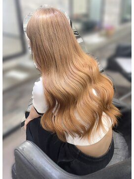 オズ 梅田店(OZ) 市販黒染め数回から作る/ミルクティーベージュ/髪質改善/ロング