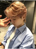 NEXT NEO石井／韓国系センターパートカルマパーマブリーチカラー